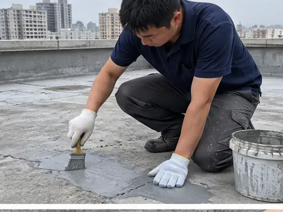 師傅只修裂縫那一小塊